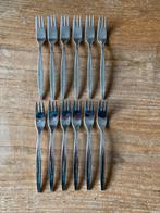 12 Vintage Nieuwpoort verzilverde taartvorkjes vorkjes, Ophalen of Verzenden