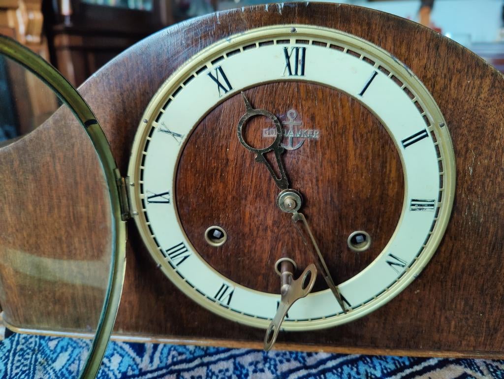 Antieke pendule met Big Ben slagwerk, per kwartier, Ophalen of Verzenden