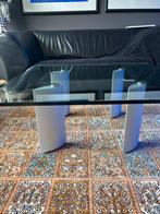 Rolf Benz glazen salontafel 100 x 100 x 38, Ophalen, Gebruikt, 100 tot 150 cm, Vierkant