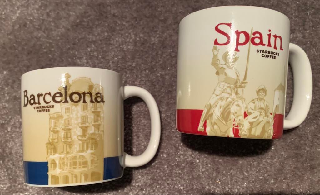 Starbucks city mugs Spain en Barcelona - 89 ml - New, Verzamelen, Ophalen of Verzenden, Zo goed als nieuw