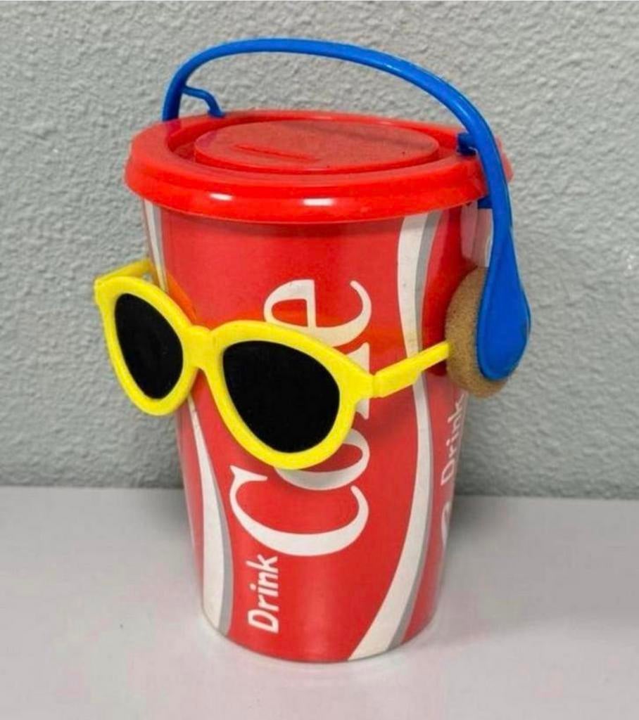 Vintage Zeldzaam Coca-Cola spaarpot XL, grote beker Cola, Gebruiksvoorwerp, Ophalen of Verzenden, Zo goed als nieuw, H