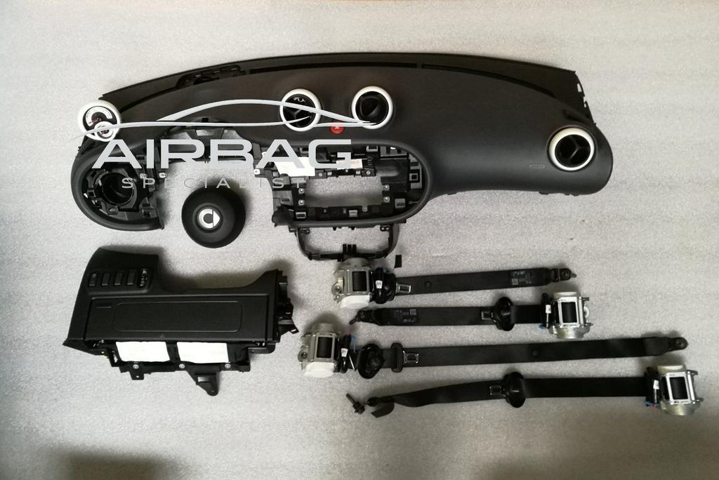 SMART FOR FOUR 2014+ Airbag set Dashboard Gordelspanner modu, Gebruikt, -, -, Ophalen of Verzenden