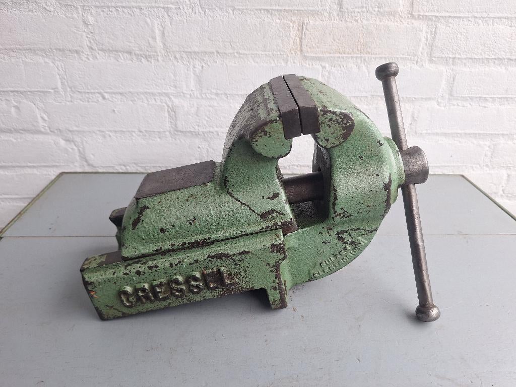 Gressel bankschroef bekbreedte 125mm 21kg, Ophalen, Gebruikt