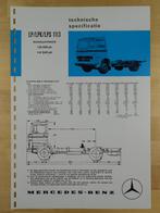 Mercedes 1113 LP LPK LPS 1973 Specificatie Brochure LP1113, Zo goed als nieuw, Mercedes-Benz, Mercedes, Ophalen of Verzenden