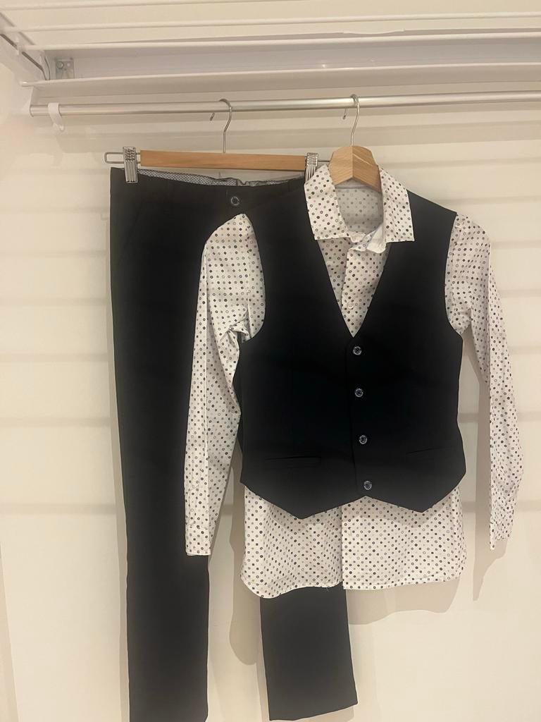 Gillet, overhemd, broek donkerblauw Gymp jongen maat 140-152, Ophalen of Verzenden, Zo goed als nieuw, Jongen