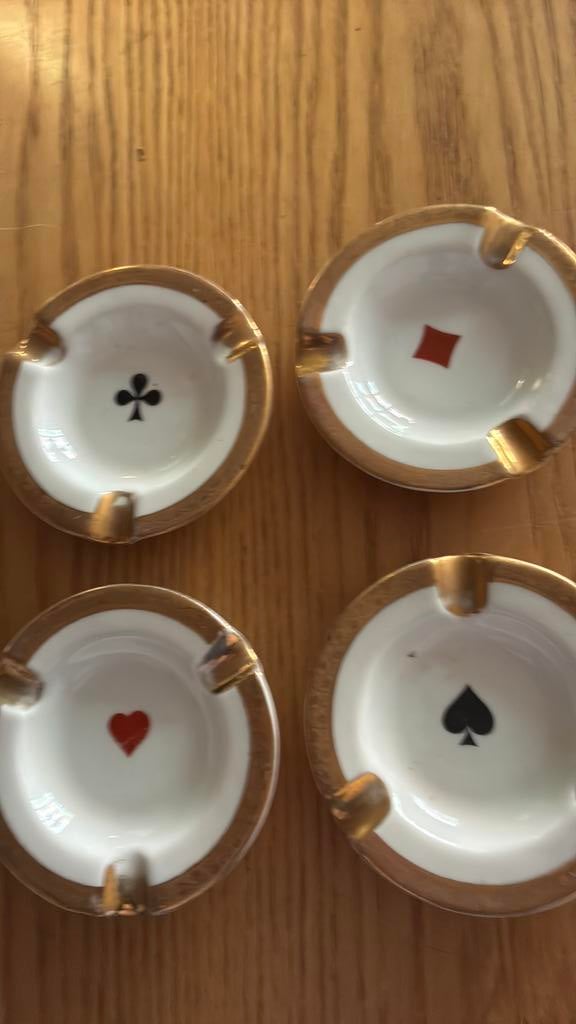 4 asbakjes bridge Limoges France, Ophalen of Verzenden