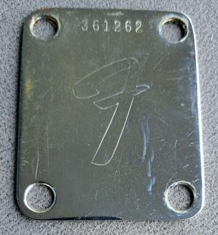 Fender neckplate 1972 origineel, Muziek en Instrumenten, Instrumenten | Onderdelen, Ophalen of Verzenden, Gebruikt, Elektrische gitaar