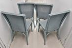 4 Lloyd Loom eetkamerstoelen - Grijs, Ophalen, Overige materialen, Gebruikt, Vier