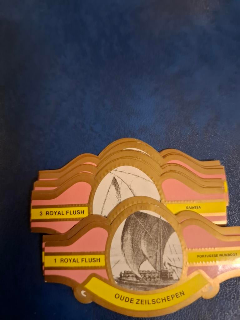 Oude sigarenbandjes 'Oude Zeilschepen' -, Ophalen of Verzenden, Gebruikt