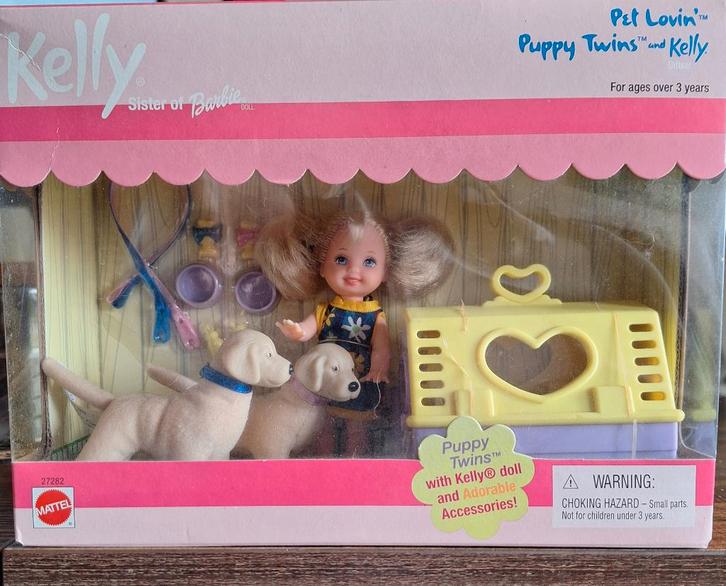 Pet Lovin' Puppy Twins & Kelly / Shelly NRFB 1999 Barbie, Verzamelen, Poppen, Nieuw, Fashion Doll, Ophalen of Verzenden