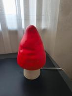 Vintage paddestoel lamp - rood met witte voet, Ophalen of Verzenden, Gebruikt