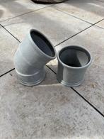 PVC 125 mm bocht en schuifmof, Doe-het-zelf en Verbouw, Buizen en Afvoer, Ophalen, Bochten, Gebruikt, Pvc