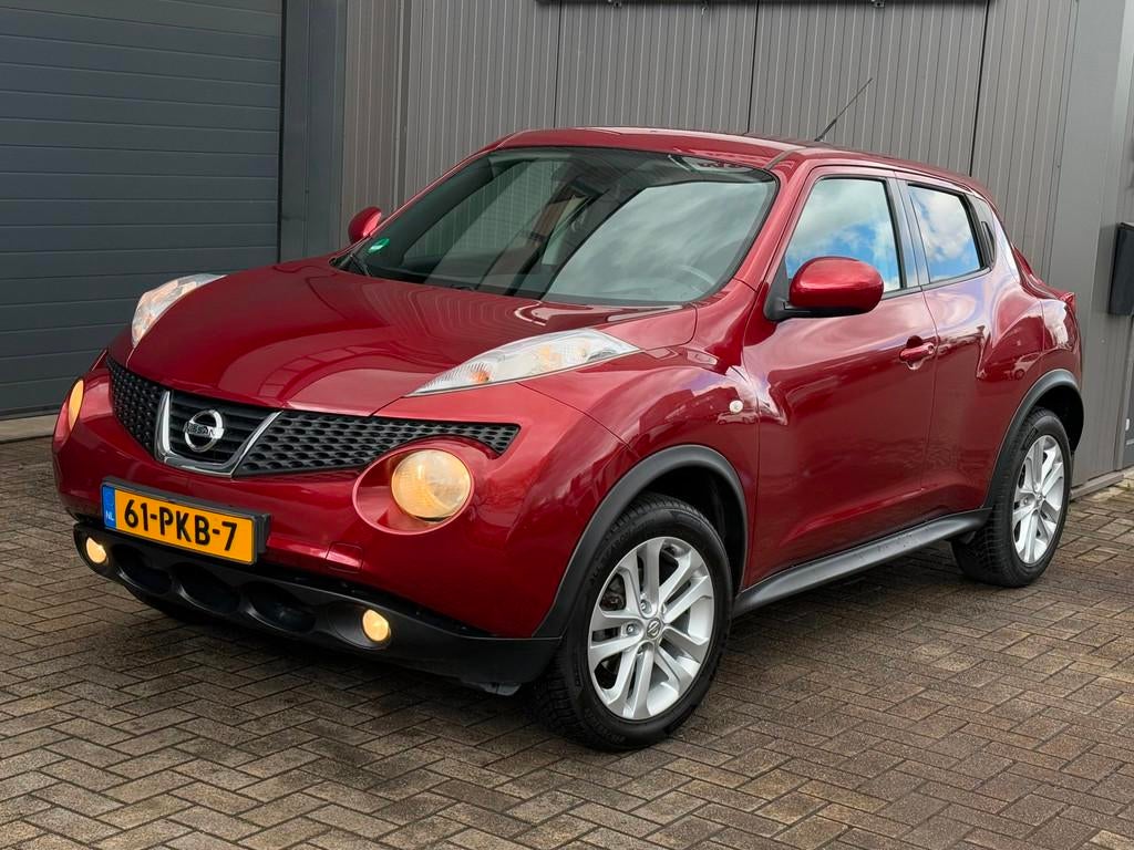Nissan Juke 1.6 Acenta | Velours | Climate Control | Trekhaa, Auto's, Nissan, Voorwielaandrijving, Euro 5, Stof, Zwart
