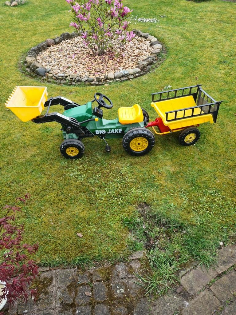 Kindertraktor 'BIG JAKE' met aanhanger en laadschop, Ophalen, Gebruikt