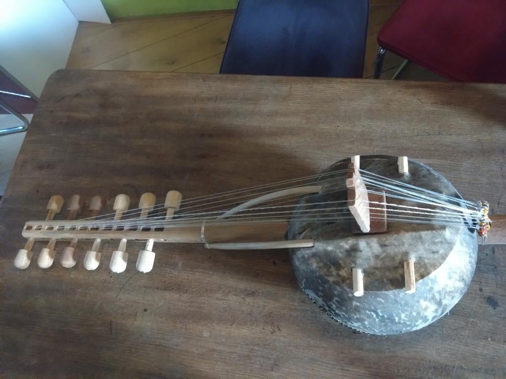 Afrikaanse Kora met bijpassende tas, Ophalen of Verzenden, Zo goed als nieuw, Harp