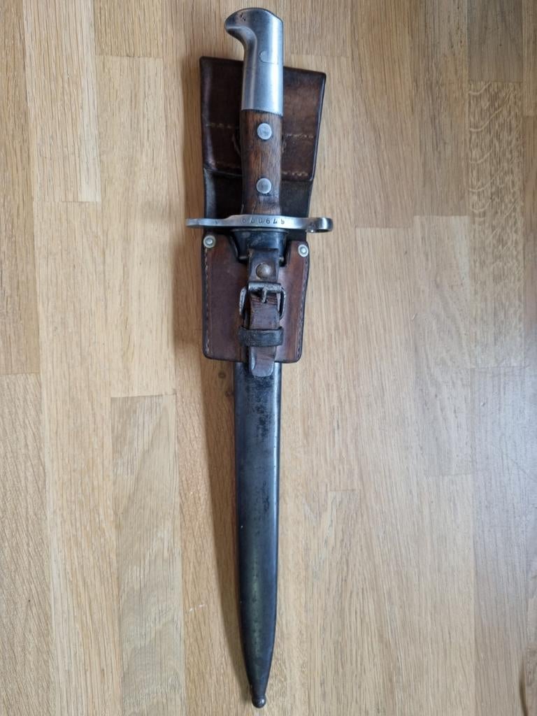 Zwitserse M1918 bajonet, Ophalen of Verzenden, Landmacht, Overige gebieden, Mes of Dolk
