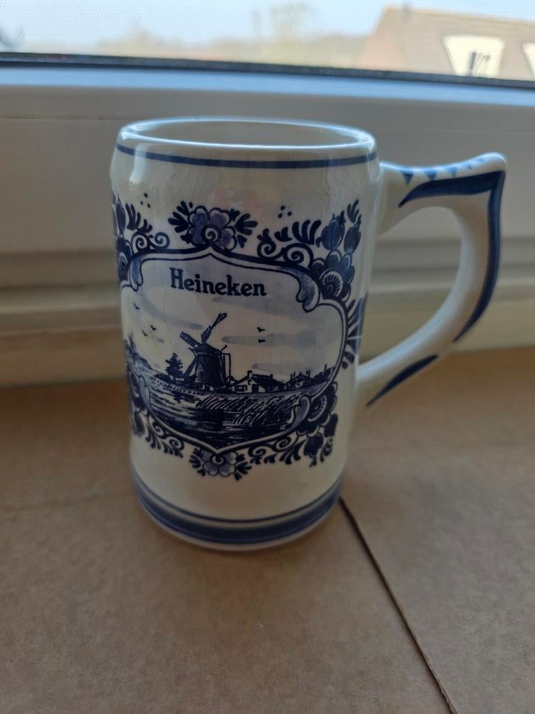 Heineken delftsblauw bierpul, Verzamelen, Biermerken, Ophalen of Verzenden, Zo goed als nieuw, Pul(len), Heineken