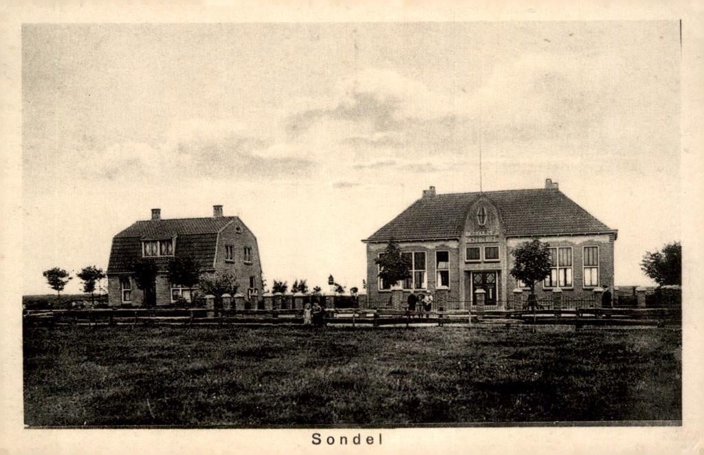Sondel School met de Bijbel # 982, Verzenden, 1920 tot 1940, Ongelopen, Friesland
