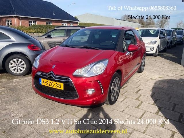 CITROEN DS3 1.2 VTi 82pk So Chic Slechts 24.352 KM, Auto's, Euro 5, Stof, Gebruikt, 31 €/maand