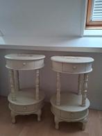 2 romantische kastjes met lades bijzettafel plantentafel, Ophalen, Minder dan 55 cm, Gebruikt, Rond