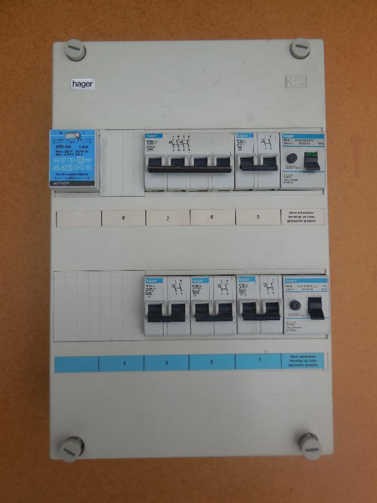 Electro groepenkast Hager 35 A - 380 V, Doe-het-zelf en Verbouw, Elektra en Kabels, Ophalen, Gebruikt, Overige typen
