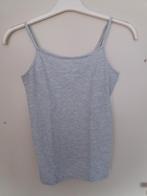 Een grijs gesieperd T-Shirt hemdje met verstelbare bandjes., Meisje, Ophalen of Verzenden, Shirt of Longsleeve, H&M.