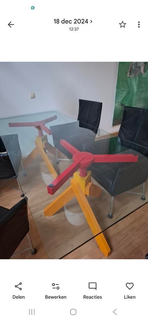 GERESERVEERD Design eettafel, Huis en Inrichting, 100 tot 150 cm, 200 cm of meer, Ophalen of Verzenden, Modern