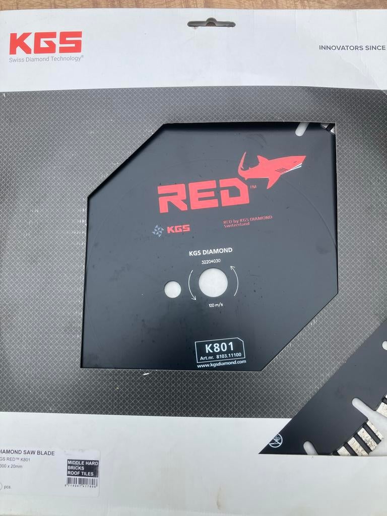 KGS RED diamant zaagblad K801 300 x 20mm, Ophalen of Verzenden, Nieuw, Overige typen