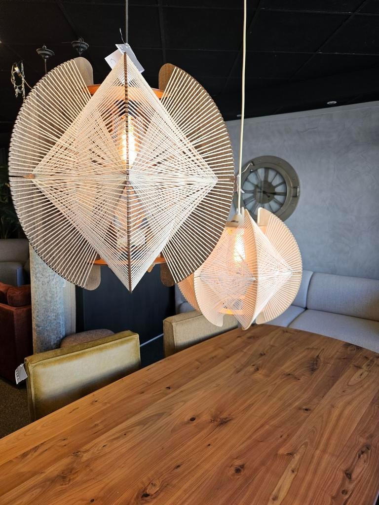 Hanglamp "jessica" hout met touw, Ophalen of Verzenden, Nieuw, Hout, Minder dan 100 cm