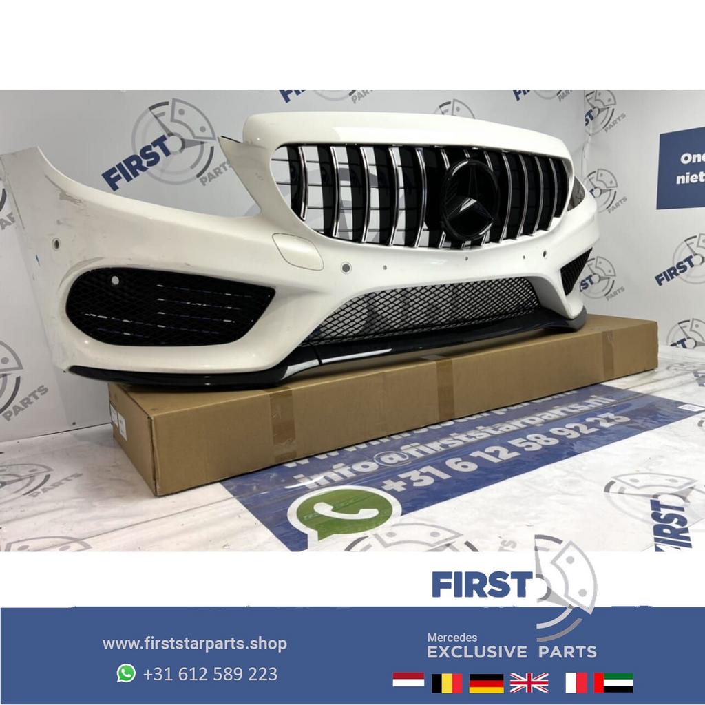 W205 A205 AMG VOORBUMPER WIT origineel Mercedes C KLASSE 201, Gebruikt, -, Voor, Ophalen of Verzenden