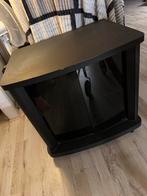 Zwart tv kastje met wieltjes, Huis en Inrichting, Kasten | Televisiemeubels, Ophalen of Verzenden, Gebruikt, 25 tot 50 cm, Minder dan 100 cm