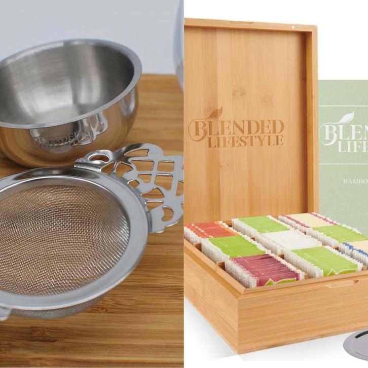 Restpartij theezeven en theedozen aangeboden in goede staat, Huis en Inrichting, Keuken | Keukenbenodigdheden, Nieuw, Ophalen