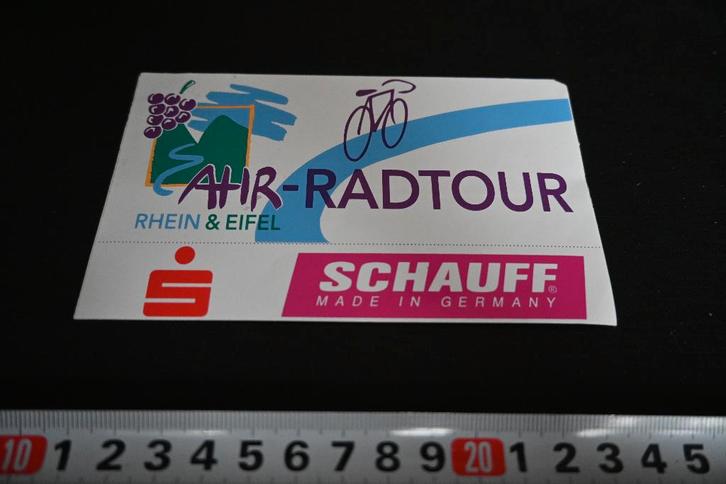 sticker Fiets AHR RADTOUR Rhein & Eifel SCHAUFF, Verzamelen, Stickers, Zo goed als nieuw, Ophalen