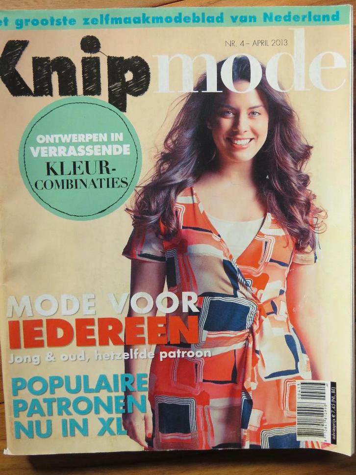 Knipmode april 2013, Hobby en Vrije tijd, Kledingpatronen, Zo goed als nieuw, Vrouw, Knipmode, Ophalen of Verzenden