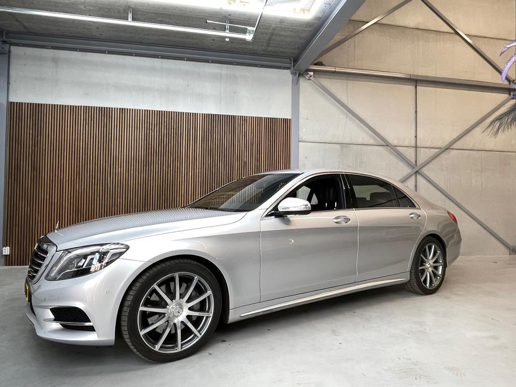 Mercedes-Benz S-klasse 500 4Matic Lang Prestige Plus AMG lin, Gebruikt, Bedrijf, Sedan, Zilver of Grijs