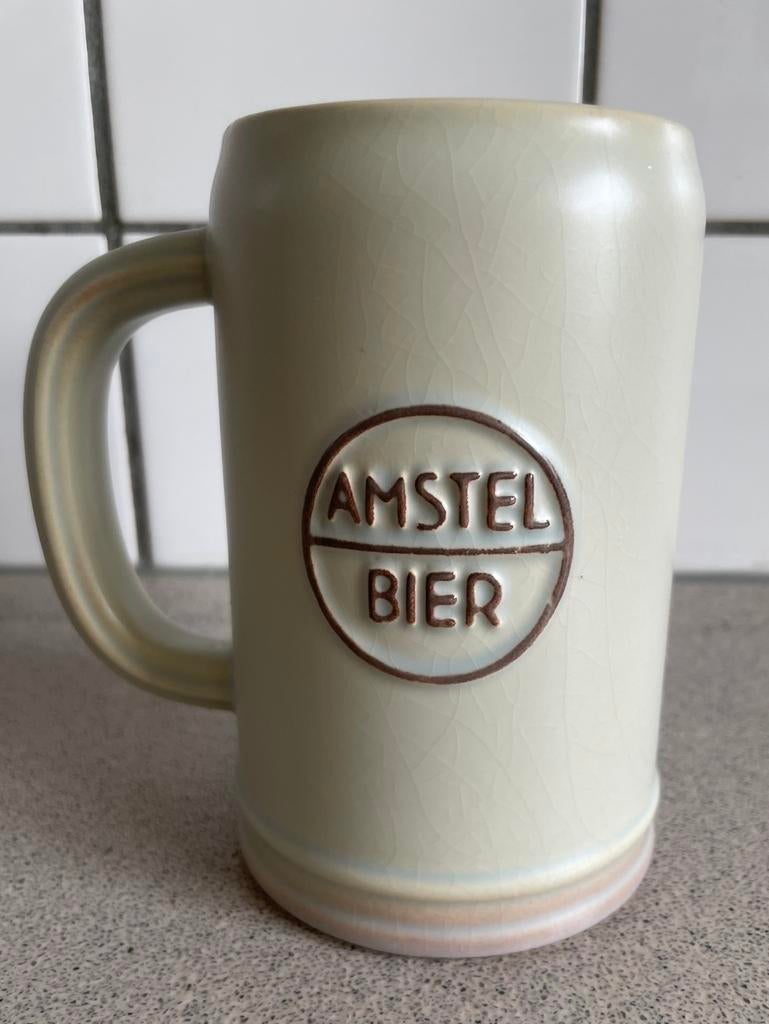 Amstel bier pull beker vintage, Verzamelen, Biermerken, Ophalen of Verzenden, Zo goed als nieuw, Glas of Glazen, Amstel