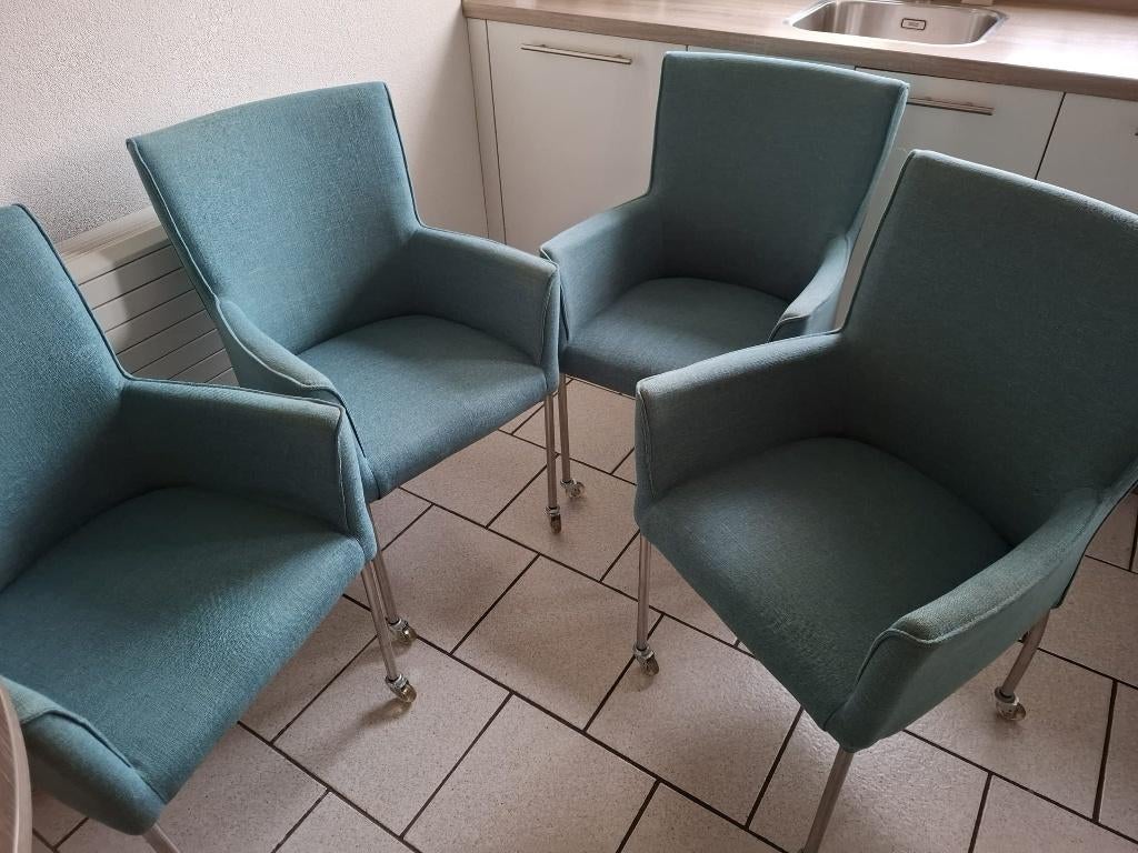 4 Eetkamerstoelen, Ophalen, Gebruikt, Overige kleuren, Modern