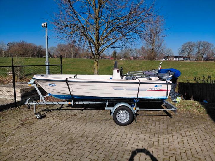 NETTE WATO 4.20 TOER CONSOLEBOOT MET 15 PK YAMAHA EN TRAILER, Watersport en Boten, Vis- en Consoleboten, Gebruikt, 10 tot 30 pk