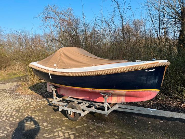 Electrische Sloep, Watersport en Boten, Motorboten en Motorjachten, Gebruikt, Polyester, Tot 6 meter, Elektrisch, Binnenboordmotor