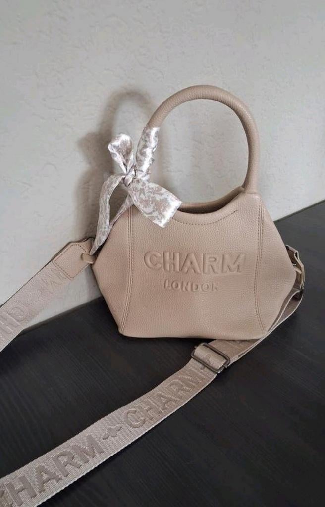 Charm London Handtas Beige met Schouderband, Ophalen of Verzenden, Nieuw, Beige, Handtas