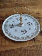 Vintage serveerschaaltje porselein | goud, vogels & rozen, Ophalen, Gebruikt