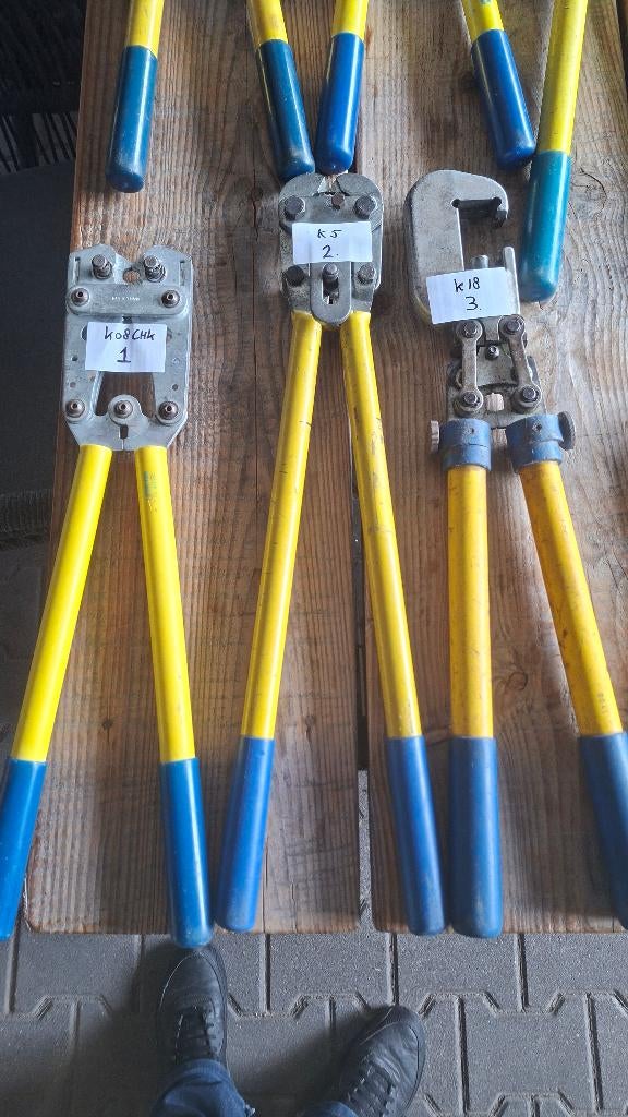 Div. Klauke en Haupa kabelschoenperstangen / Krimptangen, ., Ophalen of Verzenden, Zo goed als nieuw, .