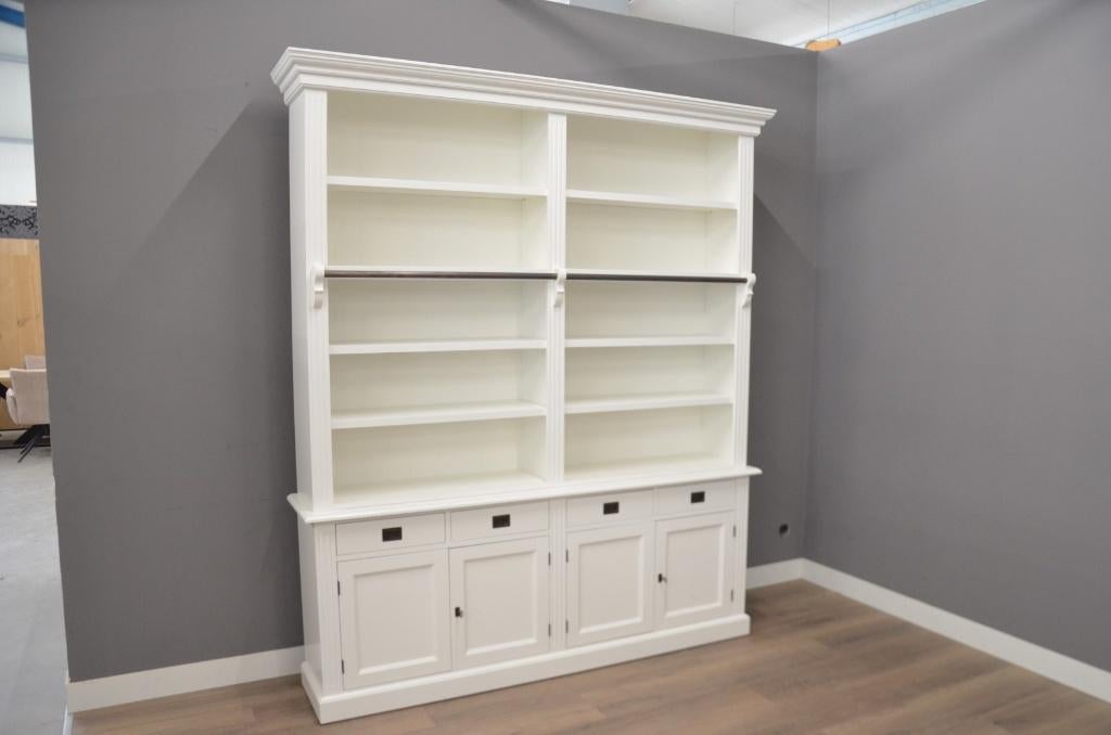Witte boekenkast 200 cm, Huis en Inrichting, Kasten | Boekenkasten, Met deur(en), 200 cm of meer, Nieuw, Ophalen of Verzenden