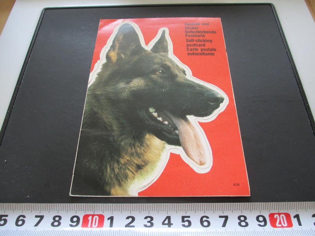 sticker ansicht herder herdershond hond, Ophalen, Zo goed als nieuw