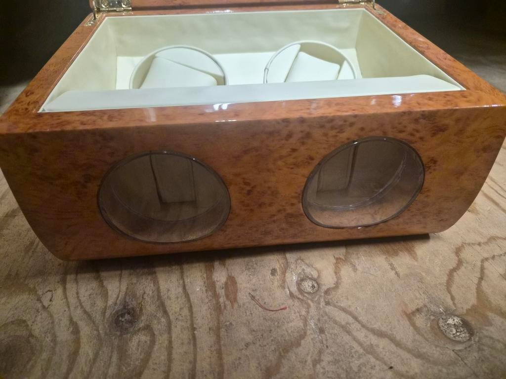 Luxe Houten Horlogewinder voor 2 Horloges, Sieraden, Tassen en Uiterlijk, Horloges | Heren, Ophalen of Verzenden