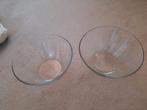 Twee glazen schalen, Ophalen of Verzenden, Zo goed als nieuw, Rond, Glas