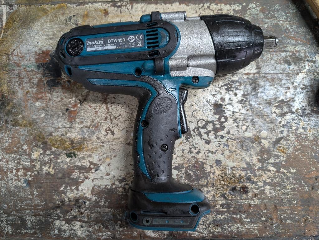 Makita DTW450 slagmoersleutel, Ophalen of Verzenden, Gebruikt, Overige typen