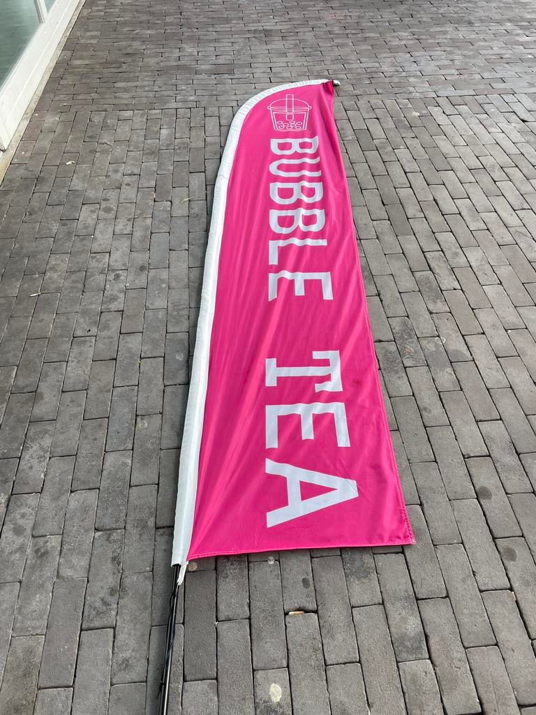 Bubble tea vlag, Diversen, Vlaggen en Wimpels, Ophalen of Verzenden, Zo goed als nieuw