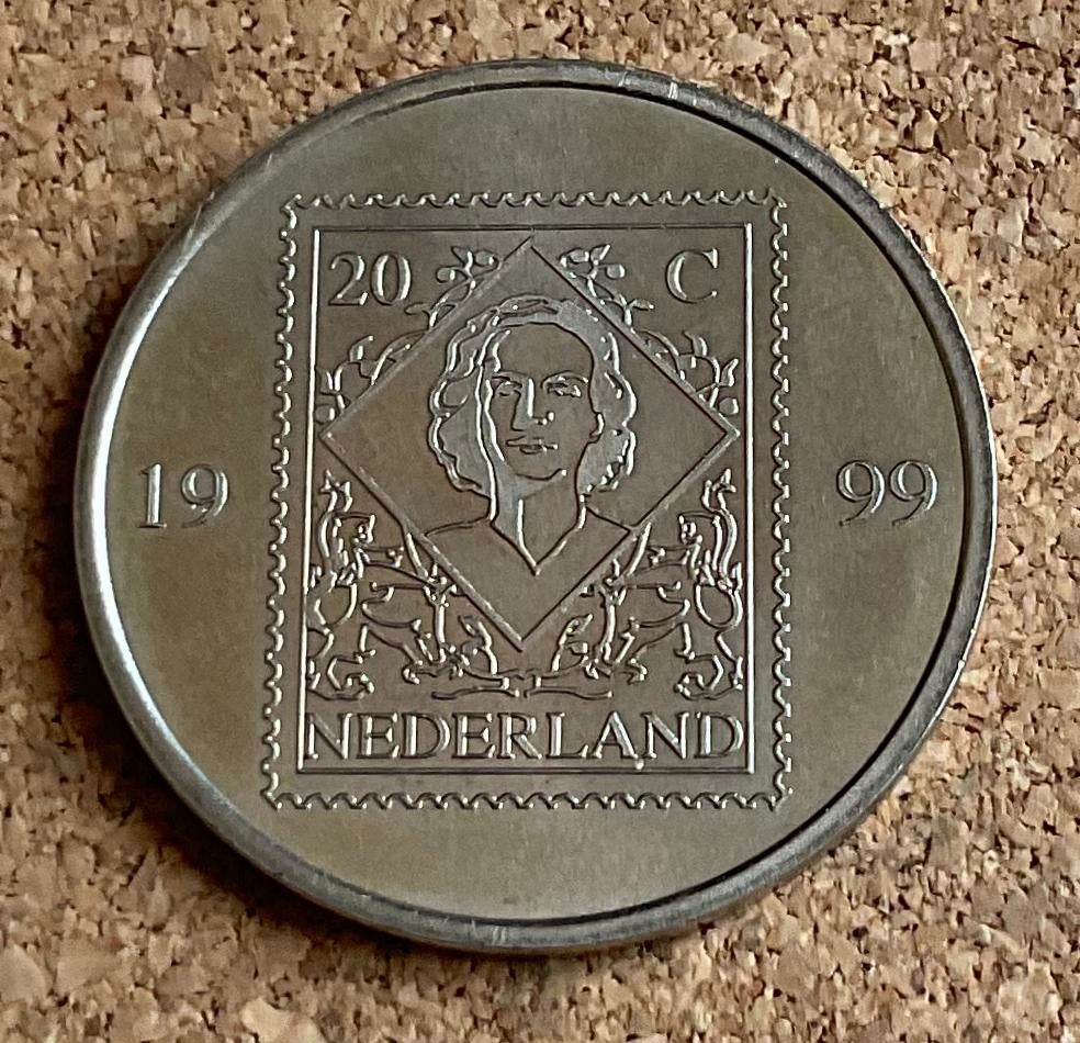Penning - Nederland - PTT Post Nederland 20 C 1999, Postzegels en Munten, Penningen en Medailles, Ophalen of Verzenden, Overige materialen