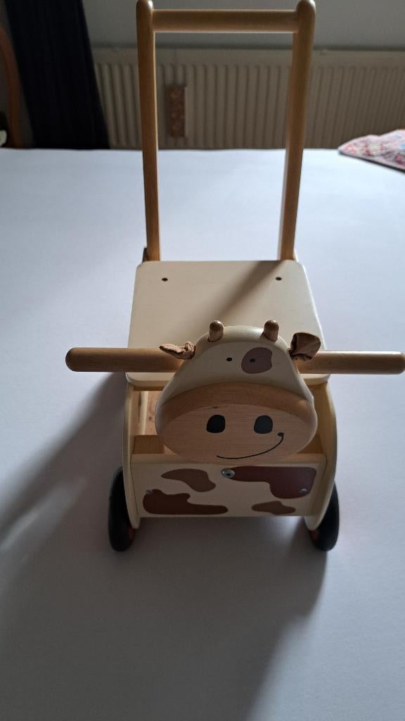 LOOPAUTO KOE VAN IM TOY HOUT, Ophalen of Verzenden, Gebruikt, Duw- of Trekspeelgoed